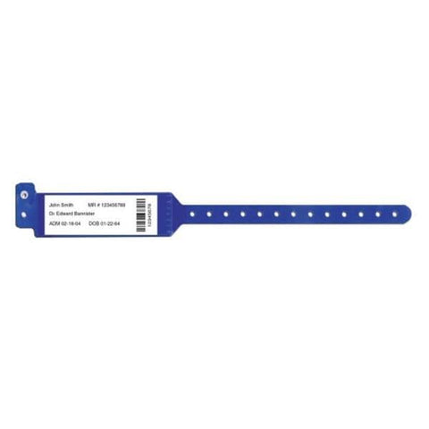 Precision Dynamics Corp. Wristband Identification Polyester Blue Adult 500/Bx - 5080-13-PDM