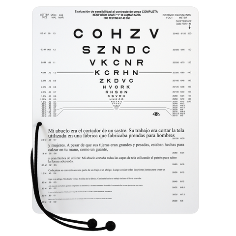 COMBINATION NEAR VISION & READING CARD