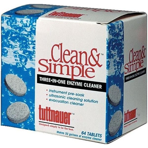 Tuttnauer USA Co. Cleaner Ultrasonic Clean & Simple 64/Bx, 12 BX/CA - CS0064