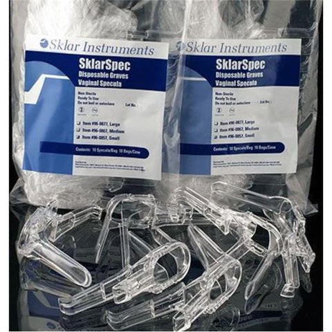 Sklar Instruments Speculum Vaginal Graves Large Disposable Clear 100/Ca - 96-0877