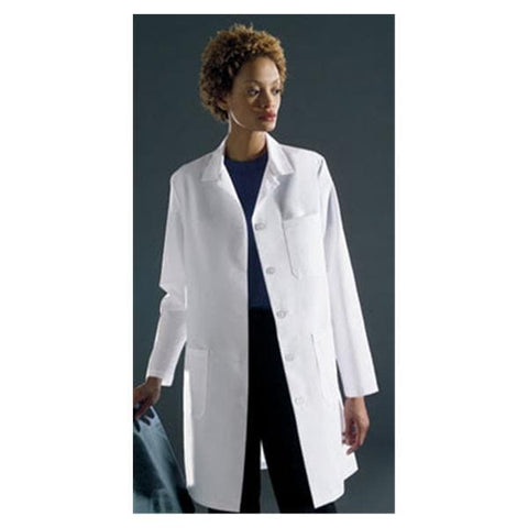 Medline Industries Inc Lab Coat 80% Polyester / 20% Cotton Poplin Womens White Size 8 Each - MDT11WHT8E