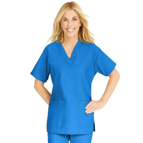 ComfortEase by Medline Shirt Scrub ComfortEase 8800 Womens X-Small Royal Blue Each - 8800JRLXS