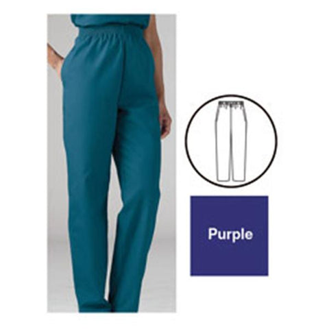 ComfortEase by Medline Scrub Pant 8850 Womens 2X Large Purple Each - 8850JPPXXL