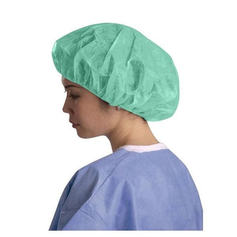Medline Industries Inc Cap Bouffant Boundary 21 in Green 100/Bx, 5 BX/CA - CRI1000