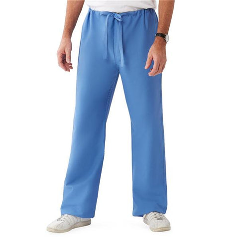 ComfortEase by Medline Pant Scrub 65% Polyester / 35% Cotton Unisex Ceil Blue Sm Reversible 1 Pocket Each - 900JTHS-CM