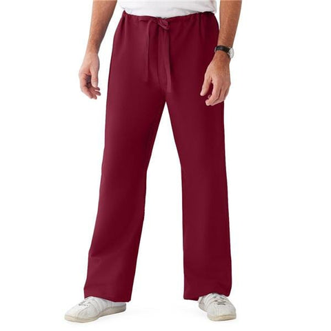 ComfortEase by Medline Pant Scrub 65% Polyester / 35% Cotton Unisex Wine Medium Reversible 1 Pocket Each - 900JWNM-CM