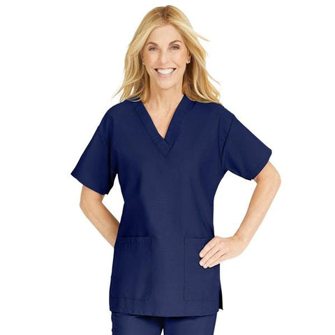 ComfortEase by Medline Shirt Scrub ComfortEase 8800 Womens Medium Midnight Blue Each - 8800JNTM