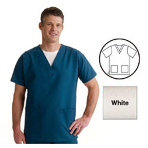 ComfortEase by Medline Shirt Scrub ComfortEase 8800 Womens Large White Each - 8800XTQL