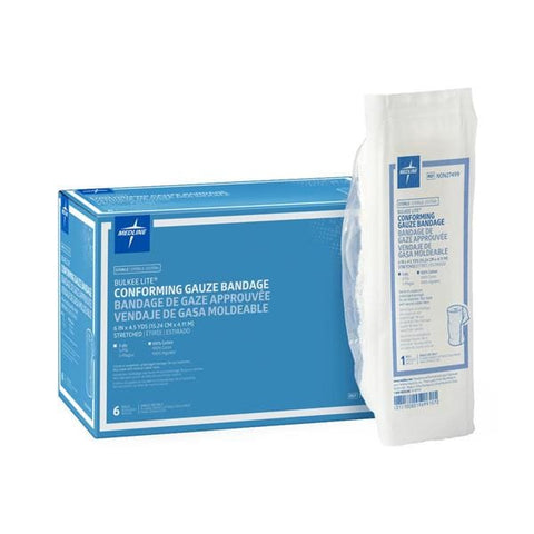 Medline Industries Inc Bandage Bulkee Lite 6"x4.5yd Gauze Cotton Roll LF Sterile 6/Bx, 8 BX/CA - NON27499
