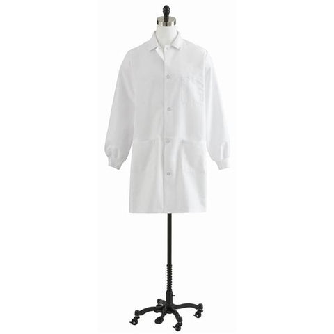 Medline Industries Inc Lab Coat Staff Length 80% Polyester / 20% Cotton Poplin Unisex White 3XL 39" Each - 87050QHWXXXL