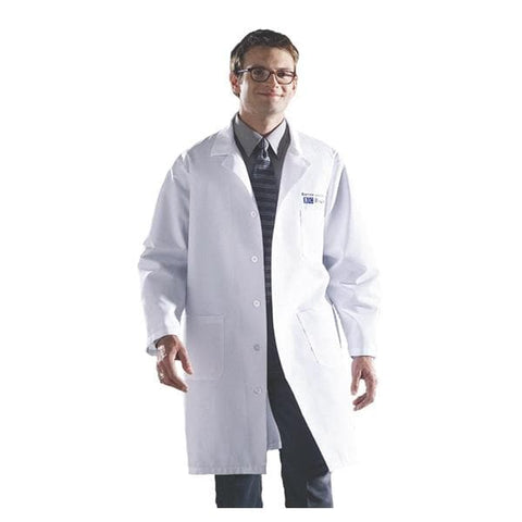 Medline Industries Inc Lab Coat Knee Length 80% Polyester / 20% Cotton Poplin Unisex White XL 41" Each - 83044QHWXL