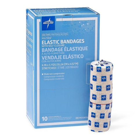 Medline Industries Inc Bandage Matrix 6"x5yd Stretch Elastic Self Closure LF 10/Bx - MDS087006LF