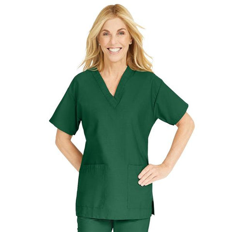 ComfortEase by Medline Shirt Scrub ComfortEase 8800 Womens X-Small Evergreen Each - 8800JEGXS