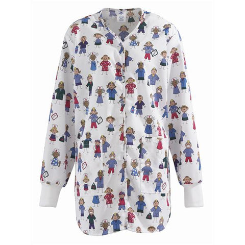 Medline Industries Inc Jacket Warm-Up 65% Polyester / 35% Cotton Womens Stick People II Medium Each - 8813JSPM