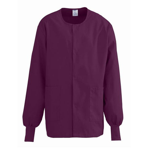 ComfortEase by Medline Jacket Warm-Up 65% Polyester / 35% Cotton Unisex Wine Small 2 Pockets Each - 8832JWNS