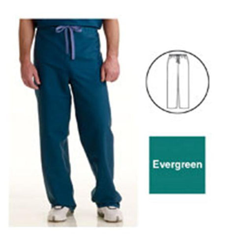 ComfortEase by Medline Pant Scrub 65% Polyester / 35% Cotton Unisex Evergreen 3XL Reversible Pckt Each - 900JEGXXXL-CM