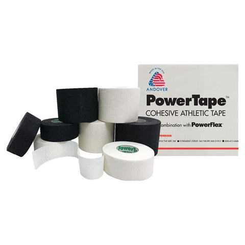 Andover Coated Products Tape Athletic PowerTape Synthetic Fibers/Rubber 1.5"x15yd Cohesive Black 32/Ca - ACP130BK-015-150-032
