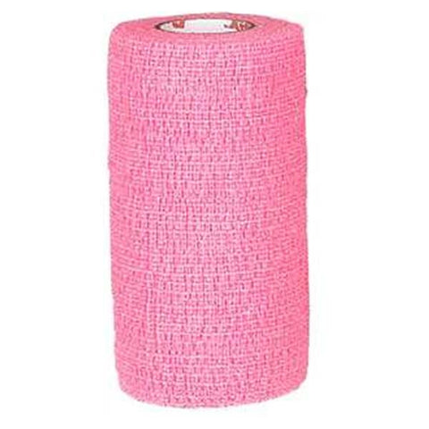 Andover Coated Products Tape Compression PowerFlex Elastic 4"x6yd Cohesive Neon Pink 12/Ca - 3740NP-012