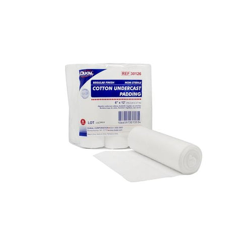Dukal Corporation Padding Undercast Cotton 6x12" Not Made With Natural Rubber Latex White 6/Bg, 1 BG/CA - 30126