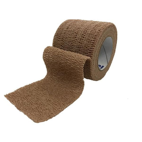 Andover Coated Products Bandage CoFlex 1.5"x5yd Compression Elastic Tan LF Non-Sterile 48/Ca - 5150TN-048