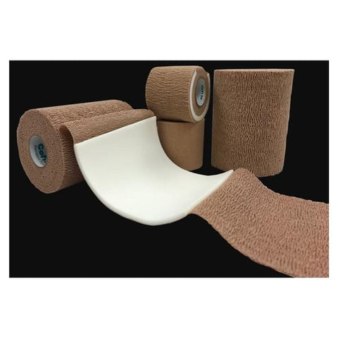 Andover Coated Products Bandage CoFlex Dressing Elastic 2"x2.5yd LF Non-Sterile Cohesive Tan 16rl/Ca - 9720TN-016
