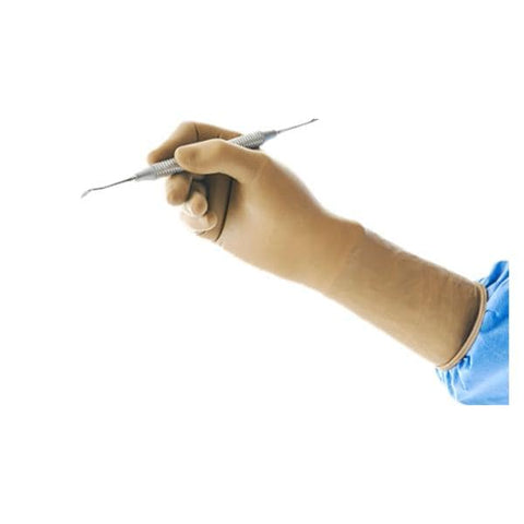 Ansell Healthcare Products LLC Gloves Surgical Encore MicrOptic Powder-Free Latex 11.6 in 6 Sterile Brown 50/Bx, 4 BX/CA - 5787001