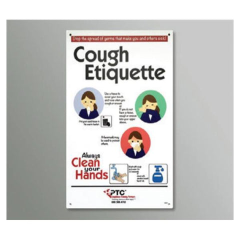 HPTC, Inc Sign Educational CEP Coughing Etiquette Each, 12 Each/CA - CEPS
