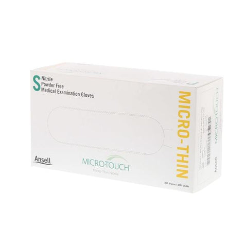 Ansell Healthcare Products LLC Gloves Exam Micro-Touch Micro-Thin PF Nitrile Latex-Free 9 in Sm Blue 300/Bx, 10 BX/CA - 6034311