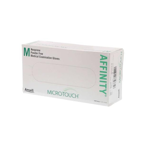 Ansell Healthcare Products LLC Gloves Neoprene Micro-Touch Affinity Latex-Free PF Medium NS Green 100/Bx, 10 BX/CA - 3772