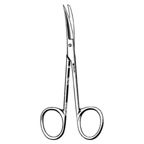 Sklar Instruments Scissors Knapp Iris 4" Sharp/Blunt Smooth Curved Stainless Steel Each - 64-3230