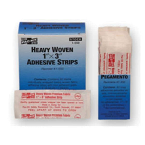 Pacc Bandage Strips Plastic Pacc-Kit 1x3" Flexible Flesh LF 16/Bx, 100 BX/CA - Kit Safety Equipment - 1-002