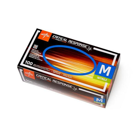 Medline Industries Inc Gloves Exam Powder-Free Nitrile Latex-Free Medium 100/Bx, 10 BX/CA - CR911M