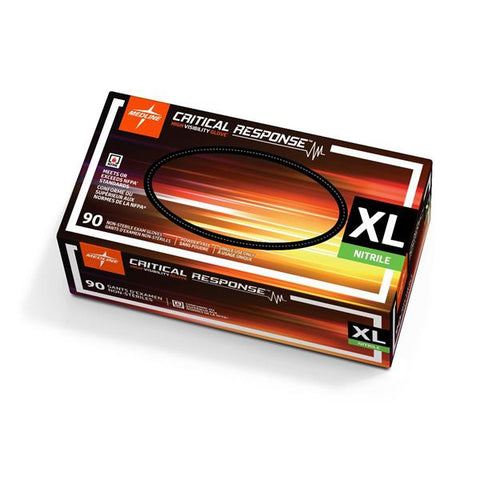 Medline Industries Inc Gloves Exam Powder-Free Nitrile Latex-Free X-Large 90/Bx, 10 BX/CA - CR911XL