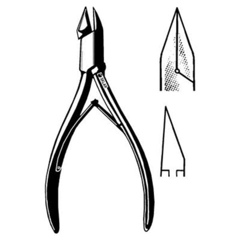 Sklar Instruments Splitter Nail 5" Straight Back/Tapered Jaw Sharp Double Spring SS Each - 97-1662