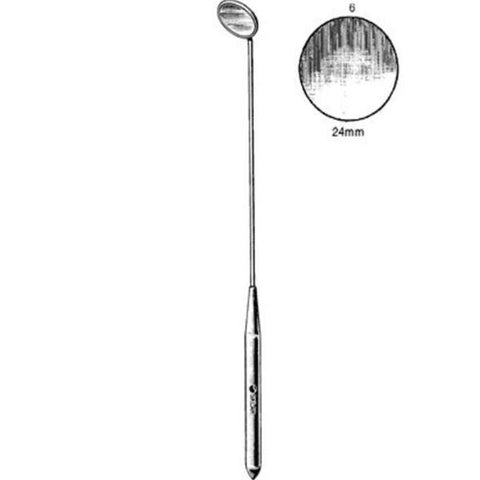 Sklar Instruments Laryngeal Mirror 24mm #6 Handle Chrome Each - 73-1196
