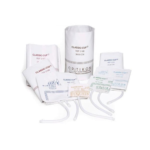 GE Precision Healthcare Cuff Blood Pressure Critikon Classic-Cuf 31-40cm Lg Adlt Arm White/Rose 20/Bx - 2643