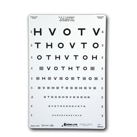 Good Chart Vision Testing 9x14" Eachch - Lite Co - 600724