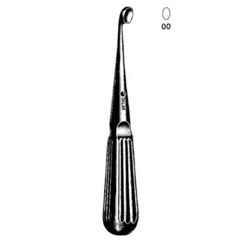 Sklar Instruments Curette Bone Bruns 6-3/4" #2/0 Oval Tip Stainless Steel Each - 40-7100