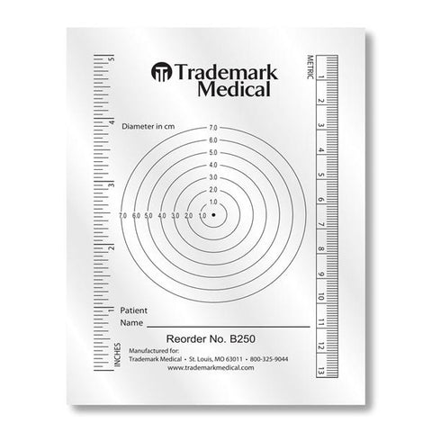 Trademark Corp Guide Wound Measure Decubitus 3-3/4x5-1/2" 250/Bx - B250