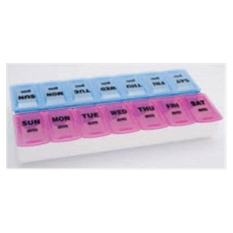 Carex Organizer Pill MediPlanner Plastic 7 Day AM/PM 7X3 Translucent Each - Apex Medical Corp - 70059B