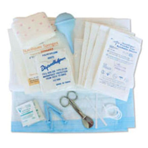 Motion Medical Distributing Kit Emergency Birth With Gloves/ 4x4" Gauze Sponges LF Sterile Each - 1727