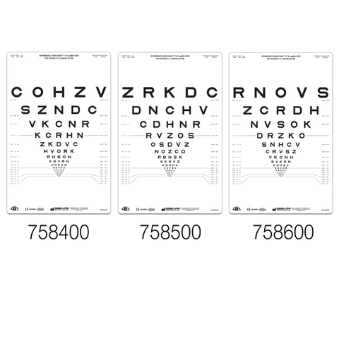 80 CM SLOAN LETTER INTERMEDIATE DISTANCE CHARTS
