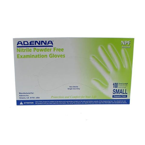 Adenna, Inc Gloves Exam Powder-Free Nitrile Latex-Free Small Blue 10Bx/Ca - NPF882