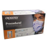 Crosstex International Mask Procedure Secure Fit ASTM Level 2 Pleated Lavender Size 50/Bx, 40 BX/CA - GCPLVSF