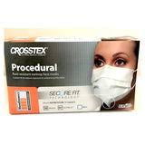 Crosstex International Mask Procedure Secure Fit ASTM Level 2 Pleated Blue Size 50/Bx, 40 BX/CA - GCPBLSF