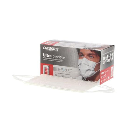 Crosstex International Mask Procedure Ultra Sensitive Secure Fit ASTM Level 3 White 50/Bx, 40 BX/CA - GCFCXSSF