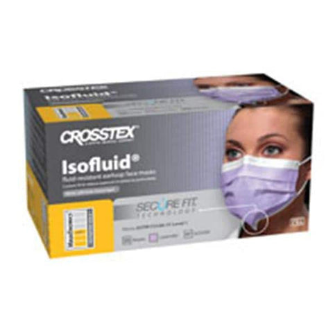 Crosstex International Mask Isofluid SecureFit Anti-Fog ASTM Level 1 Lavender 50/Bx, 40 BX/CA - GCILVSF