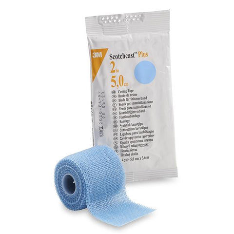 3M Medical Products Tape Scotchcast Plus Fiberglass 2"x4yd Roll Light Blue 10/Ca - 82002L