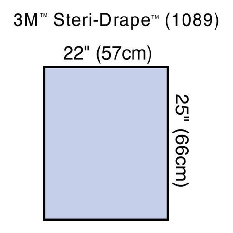 3M Medical Products Drape Utility Steri-Drape Non-Fenestrated 22x25" Blue Sterile 80PK/CA - 1089