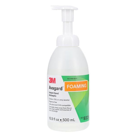 3M Medical Products Cleanser Hand Foam 3Mâ„¢ Avagard 70% Ethyl Alcohol v/v 16.9 oz Pmp Btl FrgrncFr Each, 12 Each/CA - 9321A